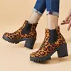 Sapatos femininos de salto alto botas de couro elástico grossas 40 Martin femininas 43 bico redondo botas britânicas botas curtas comércio exterior camurça