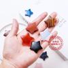 Cristal Natural Gema Estrella Delgada Piedra Nudista Pentagrama Gema de Energía Accesorios para Hombre y Mujer Joyería No Porosa