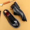 [Preventa No disponible] Zapatos Casuales de Negocios para Hombre de Pie Ancho Estilo Británico Cara Brillante Cabeza Grande Capa Piel de Vaca Derby Juvenil