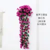Atacado Transfronteiriço Flores Artificiais de Plástico Flores de Seda Hortênsia Flores de Seda Artificiais para Decoração de Sala de Estar Interna Mobiliário Violeta Simulado Pendurados na Parede
