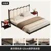 Cama Flotante de Hierro Forjado, Diseño Moderno Simple para Dormitorio del Hogar, Cama Matrimonial para Alquiler, Cama de Hierro Forjado con Marco de Hierro Reforzado y Acolchado Suave Suspendido