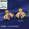 Aretes de Perla Flor Tallada Sombra Micro-incrustación Zirconia Flor Perla Clavo Aretes Vacío Ajuste Nicho Sensación de Alta Gama Nuevos Ornamentos de Oreja Retro Chinos