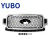 Yubo - Adecuado para la parrilla de panal Ford F150 2018-2020 (Malla Negra de Alto Brillo/Negro Mate + Marco Blanco, Rojo y Azul)