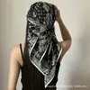 Bufanda de Cintura con Atmósfera de Verano Bufanda Triangular Grande para Mujer Estilo Coreano Simple Versátil Pañuelo Decorativo Multifuncional Pañuelo de Seda Estampado de Leopardo