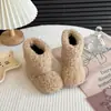 Botas de Neve para Meninas 2026 Estilo Novo de Inverno Botas com Pelo Plush para Crianças Botas Curtas Quentes Botas de Algodão para Menininhas Bebês