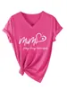 Mimi reza abraza amor Amazon eBay tienda independiente casual simple camiseta de mujer cuello en V manga corta capa base