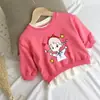 Conjunto Falso de Dos Piezas para Niñas Primavera y Otoño Moda Coreana Sudadera y Pantalones Niña Celebridad de Internet Dibujos Animados Infantiles Conjunto Falso de Dos Piezas