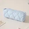 Estojo matelassê muito estiloso, bolsa de armazenamento de material escolar de grande capacidade, estojo de estudante estilo ins, bolsa de material escolar fofa e portátil