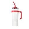 Nuevo Vaso para Coche Big Mac transfronterizo de acero inoxidable 40oz con asa, vaso al vacío de gran capacidad, vaso para agua, vaso de oficina con popote
