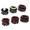 Soporte de Pulsera de Madera Maciza Soporte de Exhibición Flor de Ciruelo Accesorios para Fotografía de Joyería Estante Base para Colgar Adornos Pequeños