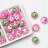 Cuentas sueltas de 16 mm con temática navideña, pintadas a mano, para hacer tú mismo, muñeco de nieve, árbol de Navidad, venta al por mayor, pulsera DIY