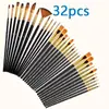 Pincel de nailon para cabello con 10 varillas de plástico, ideal para estudiantes de arte, pintura de acuarela, gouache, pincel de aceite, pluma de pigmento