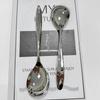 Cuchara de acero inoxidable 304 forjada de alta gama, directa de fábrica para restaurante de hotel, cuchara redonda para comer con mango largo, cuchara para sopa de alto valor
