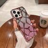 Patrón de Diamante Tridimensional Adecuado para iPhone 16 Funda para Teléfono con Brillo Degradado Apple 15 Galvanizado 14 Cubierta Protectora Celebridad de Internet