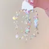 Pendientes de Flor Coloridos con Aguja de Plata Estilo Vacaciones de Verano, Pendientes de Moda de Lujo Ligero de Alta Gama, Accesorios para Orejas de Nicho para Mujeres
