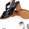 Especial de Comercio Exterior para 2024 Nuevos Zapatos Romanos de Punta Abierta y Punta de Pez con Tacón Alto y Correa de Hebilla de Una Línea Sandalias Ajustadas de Cuero con Tacón Grueso
