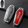 Funda de llave de metal de fibra de carbono real para BYD BYD Dolphin Yuan Qin plus Song plus funda de llave de coche
