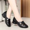 Zapatos de Madre de Suela Blanda, Zapatos Planos de Verano, Nuevo Estilo 2024, Zapatos Cómodos para Mujeres de Mediana Edad y Mayores, Punta Cerrada, Calados, Sandalias Perforadas de Moda