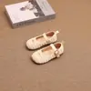 Zapatos Infantiles de Piel Arrugada Estilo Coreano Estilo Pequeño Chanel Primavera 2025 Zapatos Pequeños de Piel para Niñas Zapatos Individuales Pequeños de Princesa para Niños Mocasines para Bebés
