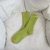 Calcetines Apilados para Mujer Doble Aguja Invierno Engrosados Cálidos Calcetines Medios para Mujer Ins Morandi Color Sólido Para Todo Combinar Calcetines de Peluche de Ciervo