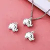 Nuevo Colgante de Elefante Tridimensional de Plata de Ley 925 Bañado Finamente en Plata Lisa Encanto de Elefante Pequeño Pulsera de Cristal DIY Accesorios de Plata