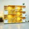 Vitrina para casa de gato, villa de gato de madera maciza, gabinete para gatos, casa de gato, jaula para gatos, villa pequeña de hospedaje, estándar