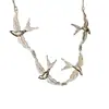 Collar Colgante de Golondrina de Metal Europeo y Americano Transfronterizo Moda Personalidad Estilo Minimalista Cadena para Clavícula Temperamento Nicho Accesorio Versátil