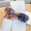 Óculos de sol fotocromáticos sem aro multi-face, novo design de haste de cobra, óculos de sol de metal europeus e americanos, óculos de alta qualidade, modernos e com proteção UV