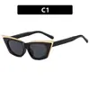 Gafas de sol Kedun Ojo de Gato Montura Pequeña, Gafas de Sol Elegantes y Modernas, Retro Simple Europeo y Americano Nuevas Gafas de Sol 2025
