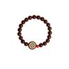 Sândalo vermelho puro sândalo lobular sândalo rosa criativo Rosewood incrustado latão frente e verso oco costas Nuvem pulseira pequena diy para homens e mulheres
