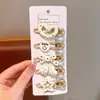 Horquilla para el pelo para niña, pequeña y bonita, con flores de verano, accesorios para el pelo para niña