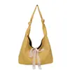 Yuezi 2026 Novo Modelo Bolsa de Ombro de Alta Qualidade para o Dia a Dia de Grande Capacidade, Bolsa de Braço Estilo Casual com Decoração de Lenço de Seda Bolsa de Mão