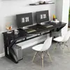 Escritorio de oficina de escritorio escritorio de estudio para estudiantes escritorio de computadora para e-sports de esquina redondeada escritorio doble extendido para computadora uso doméstico