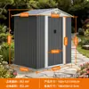 Cobertizo de Herramientas para Exteriores Contenedor de Almacenamiento para Jardín Casa Móvil Ensamblaje Impermeable Protección Solar Combinación Ventana Simple Lámina de Hierro