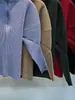 Blusas Plissadas Miyake para Mulheres com Design de Luxo, Estilo de Nicho, Roupas Femininas Plus Size para Exportação Primavera 2026, Incluindo Camisetas de Manga Longa