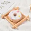 Liquidação em estoque Feltro de Lã Decorações de Donut para Chá da Tarde Biscoitos Sobremesa de Chocolate Processável