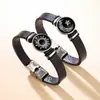 Pulsera trenzada Hy Cross-Border Amantes del Sol y la Luna Acero Inoxidable Joya del Tiempo Pulsera Trenzada Día de San Valentín Pulsera de Pareja Pulsera de Luna