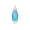 En Stock 10ml 20ml 30ml Malla Fondo Grueso Botella de Esencia Gotero de Vidrio Botella Dispensadora Cuadrada Botella de Esencia Vidrio