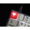 Teclado mecânico vermelho amor pixel coração tecla ESC tecla de direção teclas R1 transparente tecla enter tecla MAC