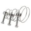 Abrazadera de tubo de acero inoxidable 304 con doble aro de alambre de acero, abrazadera de tubo/abrazadera de tubo, abrazadera de tubo de agua, abrazadera de tubo de gas, aro de sujeción