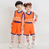 Conjunto de Uniforme de Basquete Infantil Roupa de Apresentação para Jardim de Infância Meninos e Meninas Estudantes Jerseys Pai-Filho com Texto Impresso Verão Peça Única Atacado