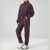 Novo Conjunto de Roupa de Yoga Quente de Veludo Fino Outono e Inverno, à Prova de Vento e Resistente ao Frio, Roupa Fitness Casual Solta, Conjunto de Duas Peças Espessado