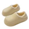 Chinelos de Algodão Impermeáveis All-Inclusive para Homens no Outono e Inverno, Sapatos de Algodão Quentes de Pelúcia Antiderrapantes com Solado Grosso com Forro de Fleece para Mulheres