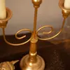 Ins Castiçal Dourado Retrô de Alto Nível Ornamentos Adereços para Fotos Sala de Estar Mesa de Jantar Atmosfera Base Pedestal para Velas