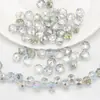 Cuentas sueltas de vidrio con agujero lateral, cuentas de rueda, 8MM, accesorios mágicos para joyería DIY, pulsera, collar, pendientes, accesorios para ropa, bolso