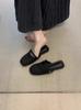 Meias-pantufas Tecidas Baotou para Mulheres, Novo Estilo Primavera e Verão Pantufas Frescas para a Noite