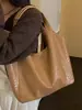 Bolsa tote grande de cor sólida com textura tecida para o trabalho e uso casual, novo estilo 2026, cor sólida, bolsa de ombro e bolsa de axila exclusivas
