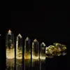 Cristal Natural Brasileño Pilar de Punta Única Pilar de Cristal Amarillo Limón Piedra Cruda Pie Pulido para Decoración del Hogar