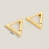Pendientes geométricos de triángulo de oro de cobre de 14K para hombres y mujeres Pendientes de moda INS Red popular Pendientes de corazón de alta calidad que conservan el color