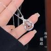 Collar de calabaza de transferencia de plata esterlina S925 para mujer, nuevo estilo chino, colgante Fulu, estilo nacional nicho de alta gama, cadena para clavícula, regalo